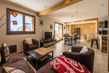 Location appartement à FONTCOUVERTE LA TOUSSUIRE, Appartement à Soleil avec accès direct aux pistes