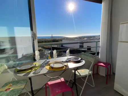 Location appartement à Port Leucate, Appartement T2 refait à neuf, 4 pers, vue mer, ascenseur, parking