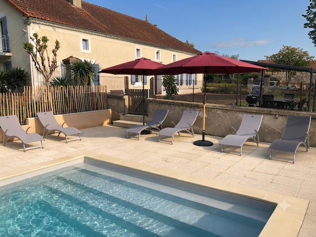 Gîte 10 pers. avec piscine, pâturage chevaux à Villamblard - Photo 1