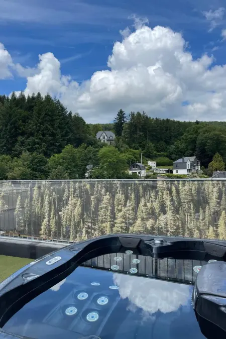 Location appartement à Trois Ponts, Dachterrasse Lila und Jacuzzi