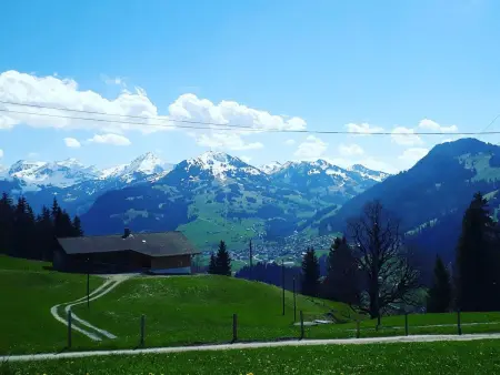 Location appartement à Zweisimmen, Ferienwohnung mit Bergpanorama