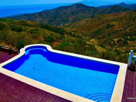 Villa Axarquia à Moclinejo, vue mer et piscine chauffée - Photo 24