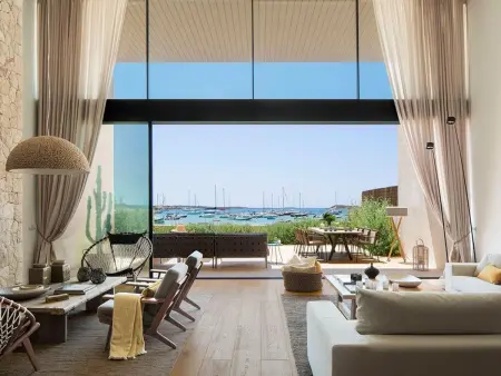 Location maison à Colònia St Jordi, Haus Colonia Beach mit Blick auf das Wasser