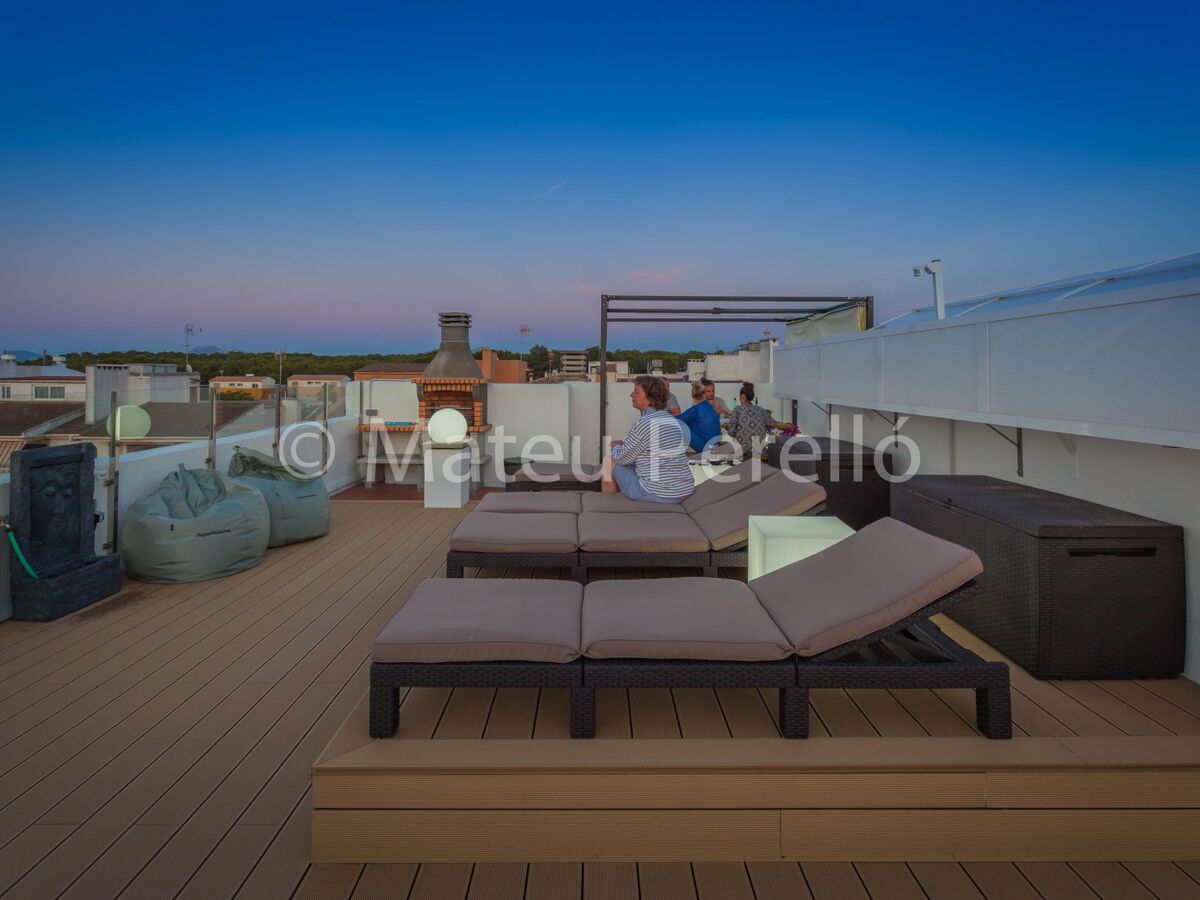 Appartement 5 pers. Can Picafort, terrasse commune avec BBQ - Photo 12