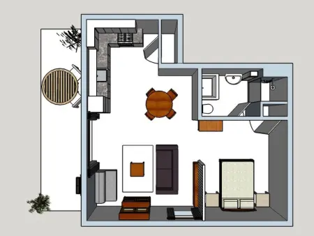 Studio 45 m² à Souillac, terrasse et piscine : photo 23
