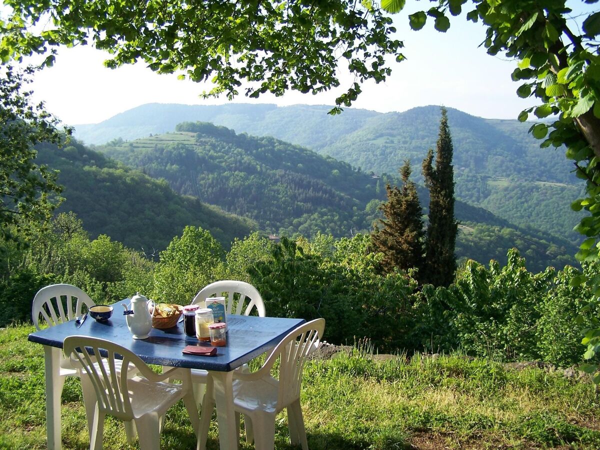 Maison pierre 7 pers. – Terrasse sud, vue vallée Ardèche - Photo 12