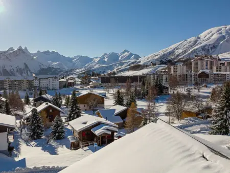 Studio L'Edelweiss 24 m² - Terrasse vue pistes : photo 4