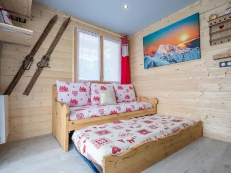 Studio L'Edelweiss 24 m² - Terrasse vue pistes : photo 10