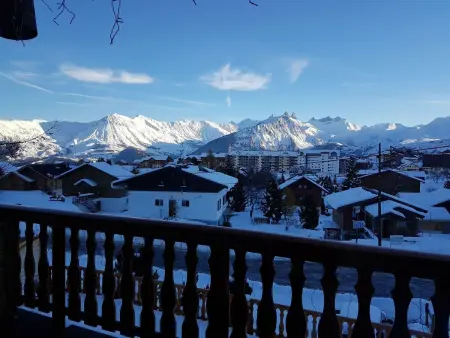 Studio L'Edelweiss 24 m² - Terrasse vue pistes : photo 16