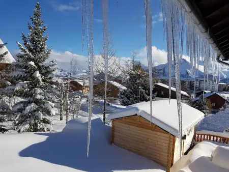 Studio L'Edelweiss 24 m² - Terrasse vue pistes : photo 20