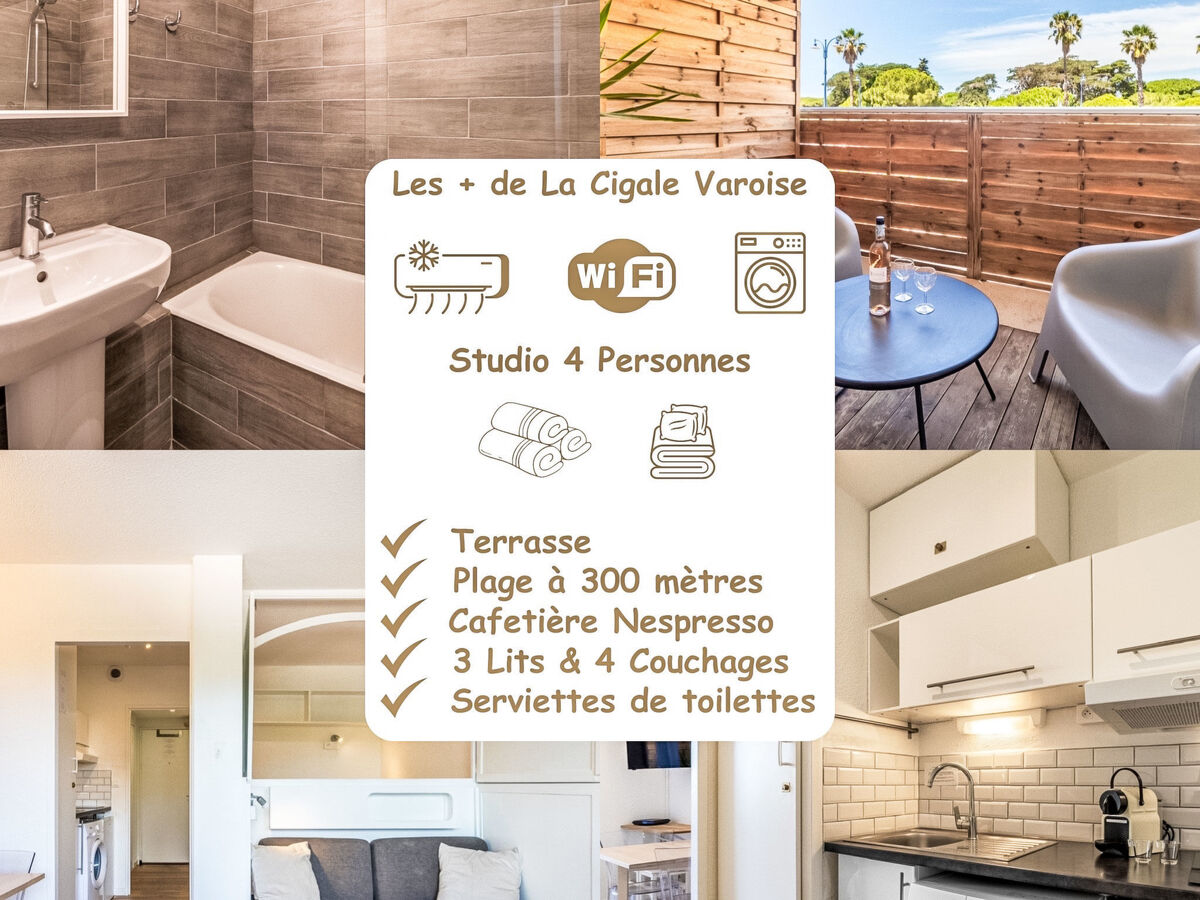 La Cigale Varoise - Appartement 4 pers. plage 150 m - Photo 24