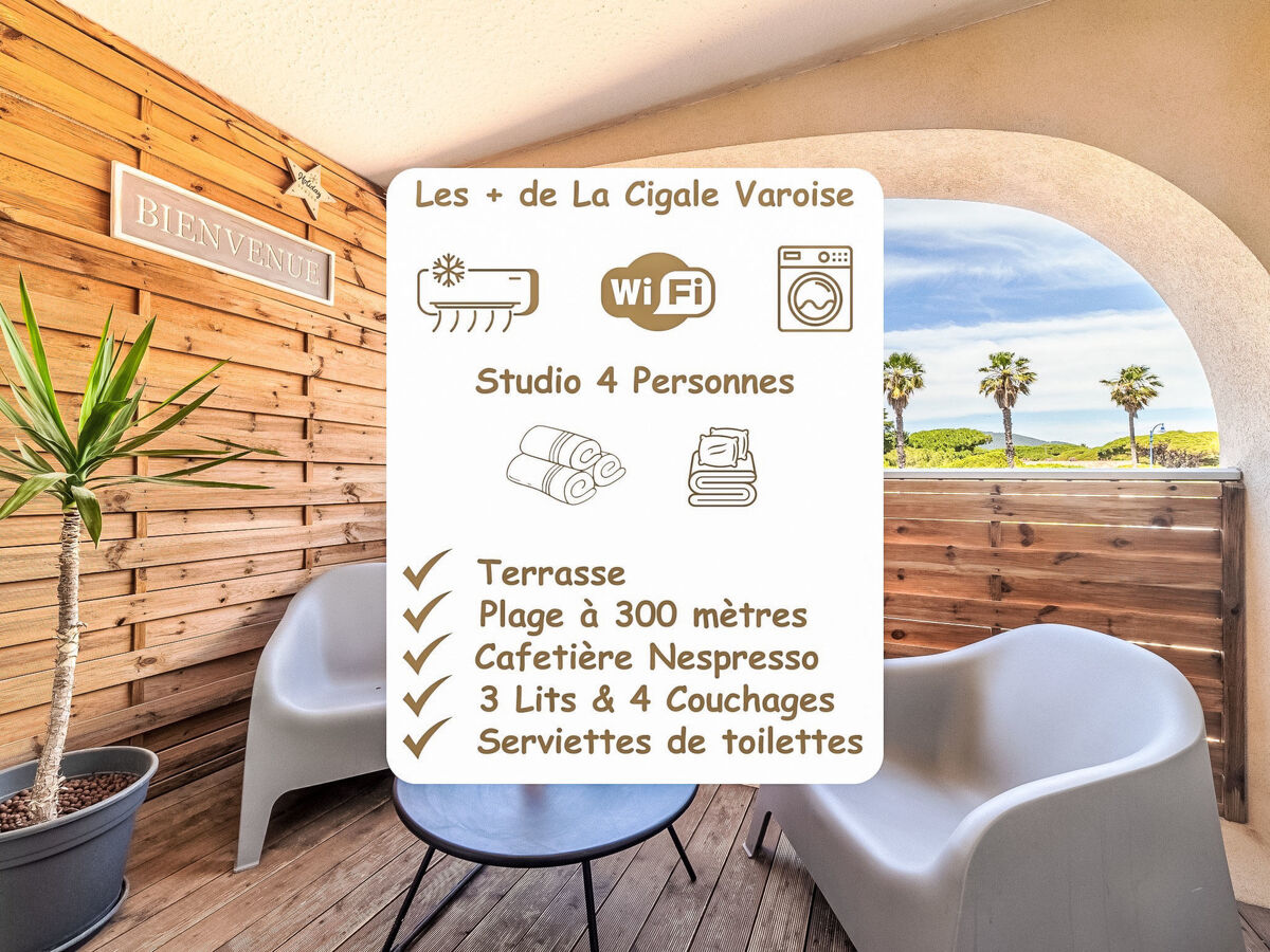 La Cigale Varoise - Studio terrasse 10m², plage à 150m - Photo 6