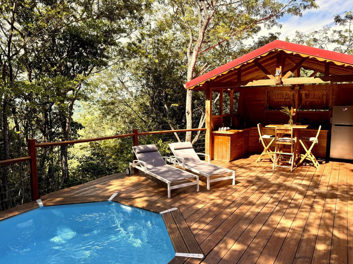 Cabane dans les arbres avec piscine privée à Deshaies - Photo 11