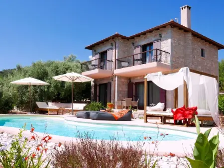 Location maison à Sivota, Agapi mit Infinity-Pool