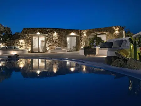 Location maison à Mykonos (Stadt), Paraga Villa 2 mit Whirlpool