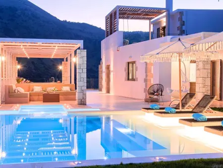 Blue Lake Villa Beheizter Pool, Location Maison 8 personnes à Georgioupoli - Photo 31