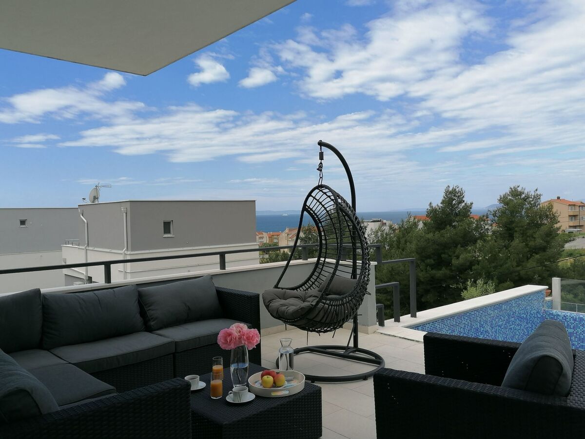 Villa Domus, piscine infinity chauffée privée à Podstrana - Photo 6