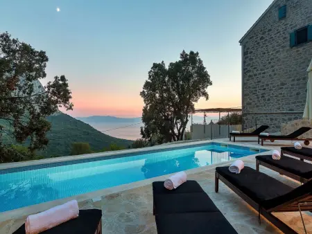 Barbarello - Maison 4 chambres, piscine chauffée, vue mer : photo 6