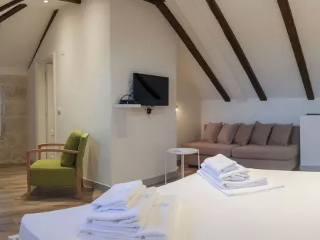 Villa Joe, pierre du XVIIIe siècle, piscine chauffée, 12 pers. : photo 12
