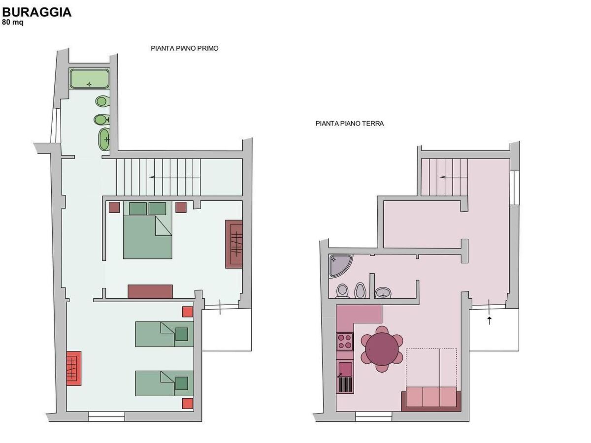 Appartement 5 pers. à Diano San Pietro, jardin privé - Photo 18