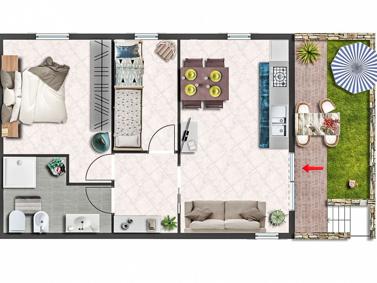 Appartement 6 pers. avec piscine à Brenzone - Photo 3