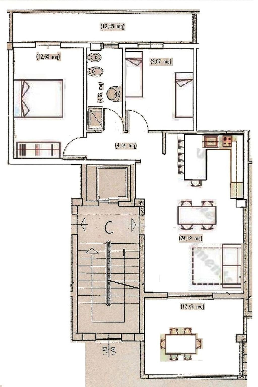 Appartement Favola 100m de la plage, Alghero - Photo 39