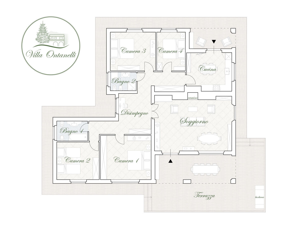Villa Ontanelli – Appartement 8 pers., jardin privé - Photo 3