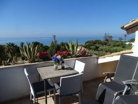 Location appartement à Marina di Modica, Villa Matilde: Kleine Ferienwohnung mit Meerblick