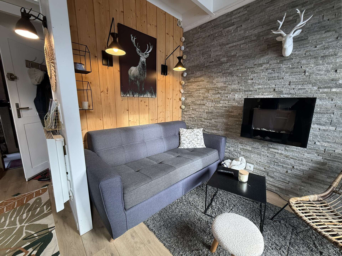 Studio mezzanine 4 pers, balcon sud, 300m des pistes - Photo 2