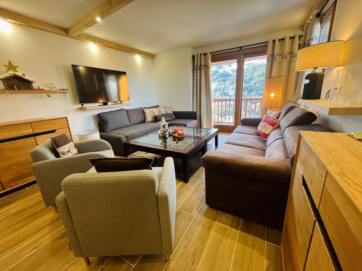 Appartement rénové Méribel, vue montagne, balcon ouest - Photo 3