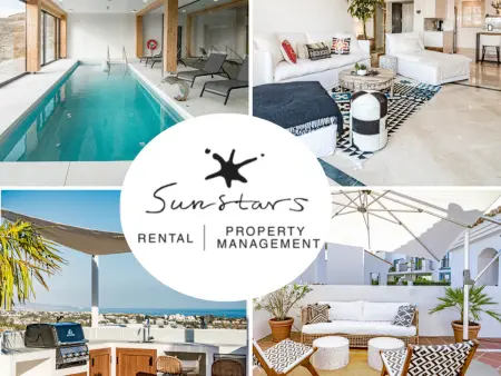 Location appartement à Benahavís, Appartement avec piscine, sauna, jacuzzi à Benahavís