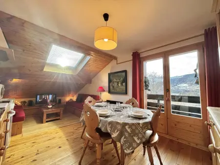 Location appartement à Notre Dame de Bellecombe, Appartement cosy avec mezzanine - 6 pers, proche village et pistes