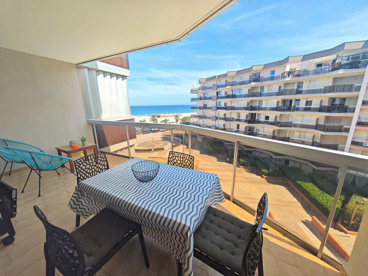 Studio cabine 22m² rénové, terrasse vue mer - Canet - Photo 5