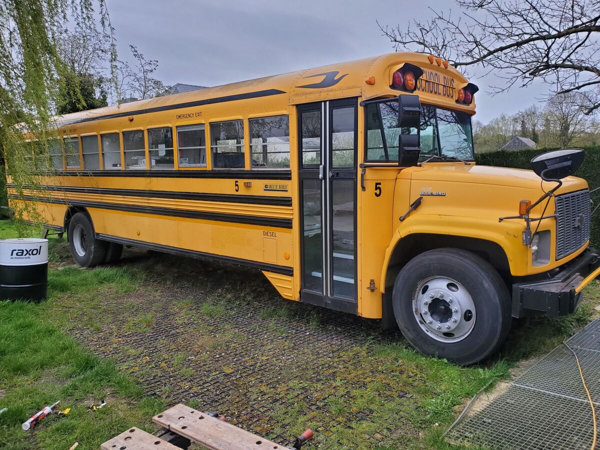 Bus scolaire américain authentique, séjour insolite à Walcourt - Photo 1