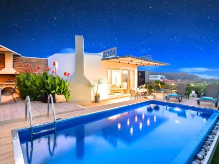 Location maison à Agios Nikolaos, Ferienvilla Canes mit Blick auf das Wasser