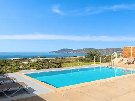 Vista Mare Villa Beheizter Pool, Location Maison 6 personnes à Georgioupoli - Photo 6