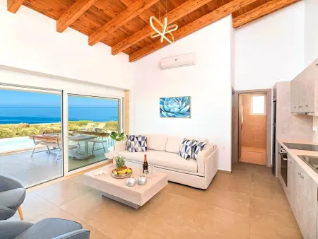 Vista Mare Villa Beheizter Pool, Location Maison 6 personnes à Georgioupoli - Photo 13