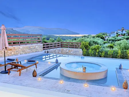 Minaos8  mit privatem Pool, Location Maison 8 personnes à Georgioupoli - Photo 2