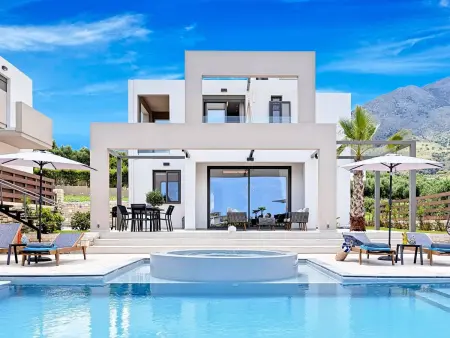 Minaos8  mit privatem Pool, Location Maison 8 personnes à Georgioupoli - Photo 3