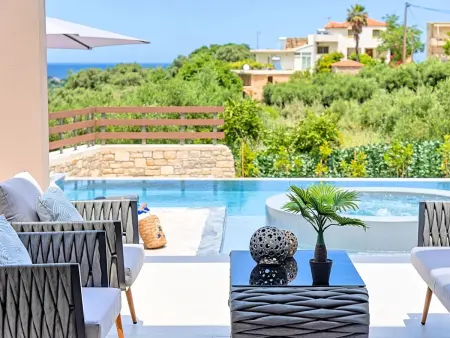 Minaos8  mit privatem Pool, Location Maison 8 personnes à Georgioupoli - Photo 10