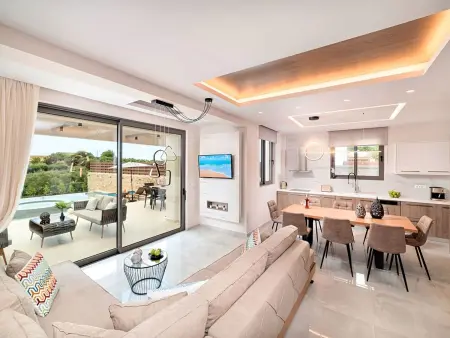 Minaos8  mit privatem Pool, Location Maison 8 personnes à Georgioupoli - Photo 11