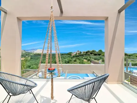 Minaos8  mit privatem Pool, Location Maison 8 personnes à Georgioupoli - Photo 18