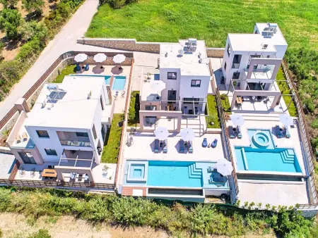 Minaos8  mit privatem Pool, Location Maison 8 personnes à Georgioupoli - Photo 28