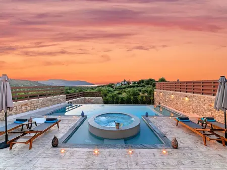 Minaos8  mit privatem Pool, Location Maison 8 personnes à Georgioupoli - Photo 31