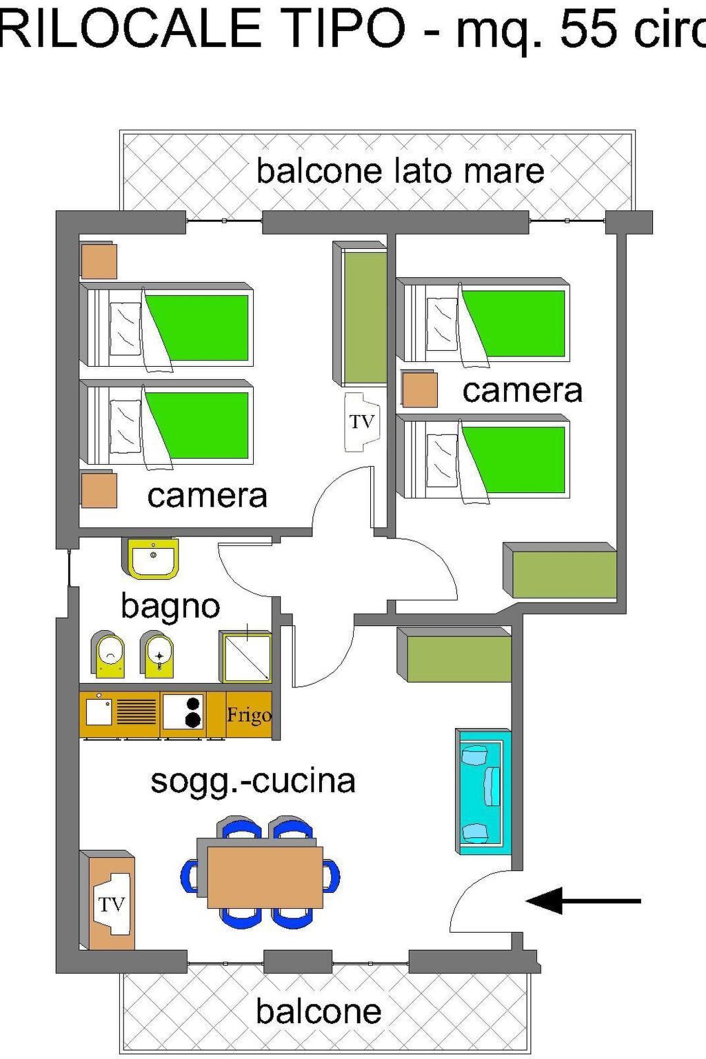 Appartement 2 chambres vue mer à Cupra Marittima - Photo 10