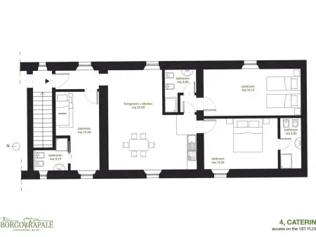 Appartement Caterina, 8 pers., piscine commune à Bucine : photo 18