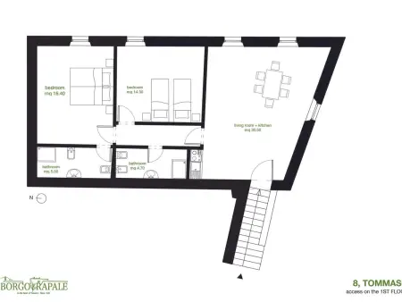 Tommaso – Appartement 75m² avec piscine à Bucine : photo 14