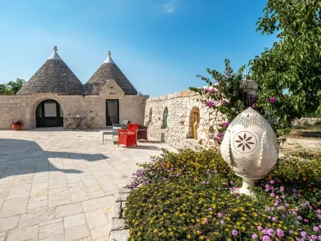 Location appartement à Martina Franca, Wohnung auf einem Bauernhof mit Trulli und Schwimmbad