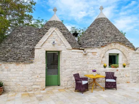 Location appartement à Martina Franca, Rundes Steinhaus Palmento mit Schwimmbad