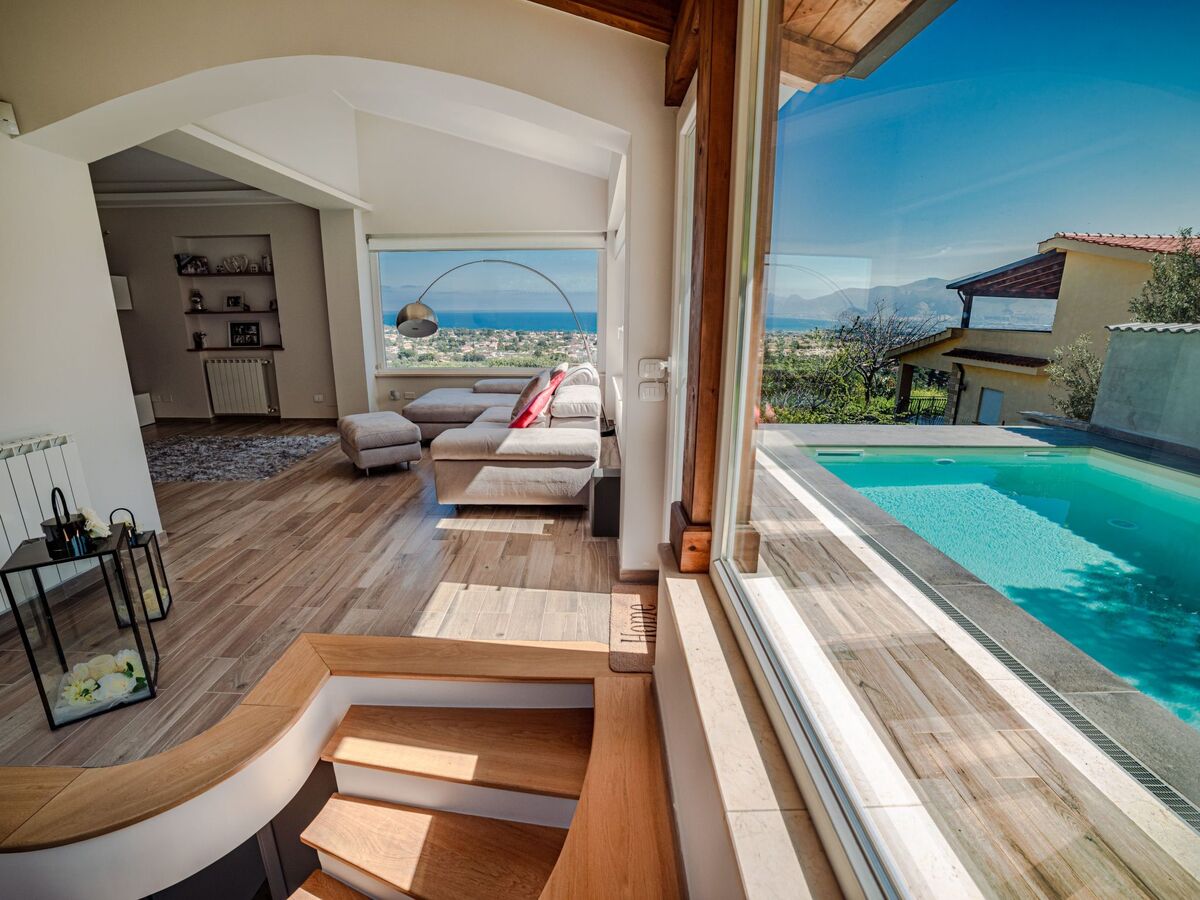 Villa Mamma Paola à Carini, vue mer 180° et piscine privée - Photo 1